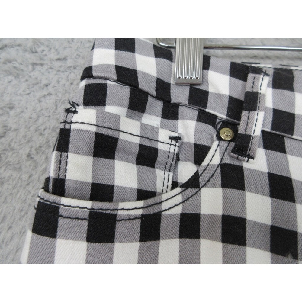 Chicos Preppy Pants Women 6 Chicos 0.5 Black White Gingham Cottagecore Casual - Picture 7 of 16